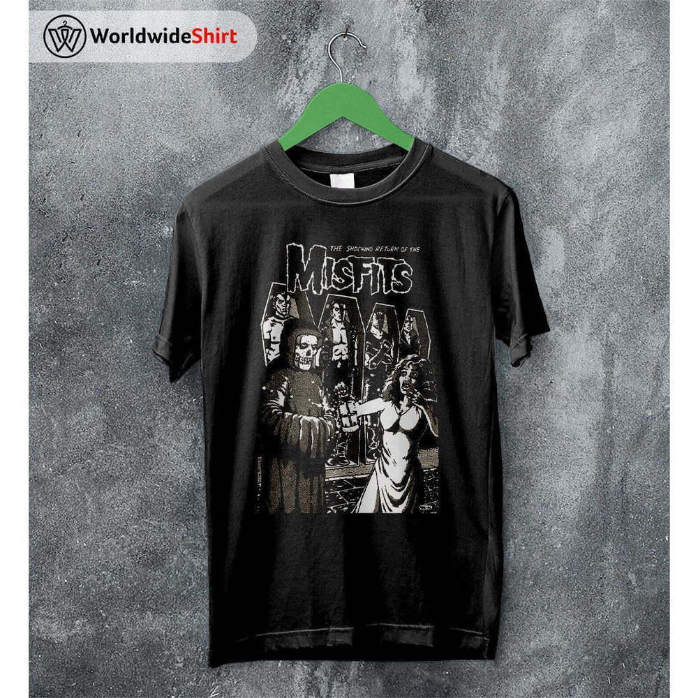 Misfits 80S Tour Poster Classic Rock Punk Band Music Graphic T-Shirt
